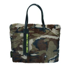 Rebelle Women's Electra Faux Fur Multi Taupe-small Bags - (BRAND NEW- NEVER USED